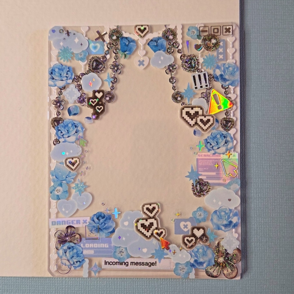 Blue Cyber Floral Toploader Deco
